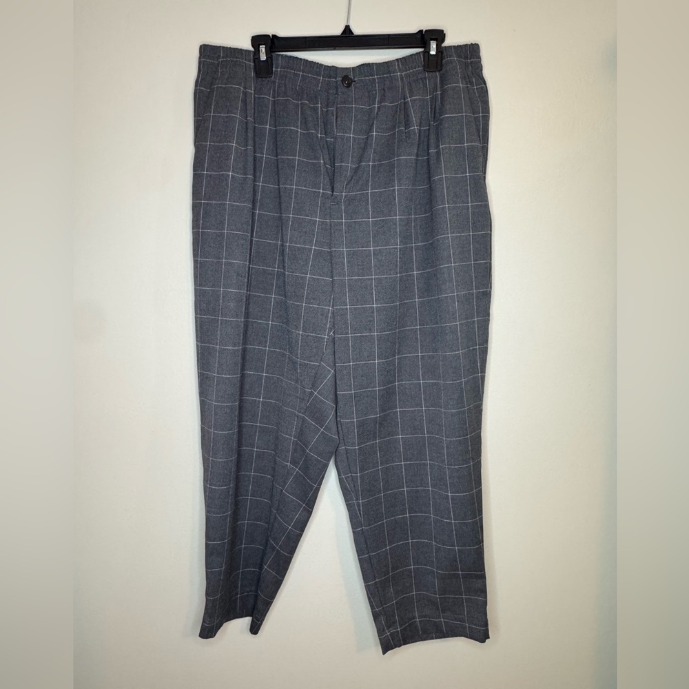 Madewell Gray‎ Windowpane Pull-On Pants Women's XL